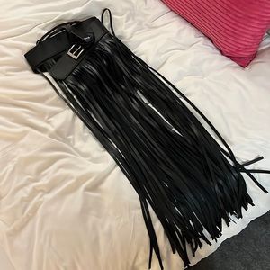 Black Nasty Gal fringe belt